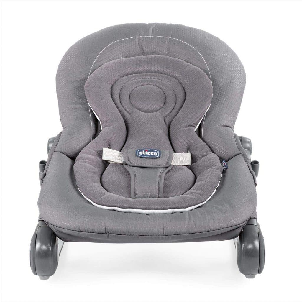 Transat évolutif Chicco Hooplà - De La Naissance à 18 Kg (environ 4 Ans) - 4 Positions Dossier, Bascule Ou Fixe - Avec Barre De Jeu Amovible - Coussin Réducteur Inclus